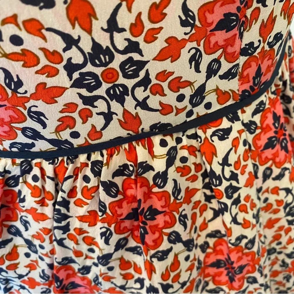 J. Crew silk California Poppy A line sleeveless dress